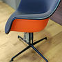 Vitra Eames DAL Chair Plastic Dark Grey Shell Red 7