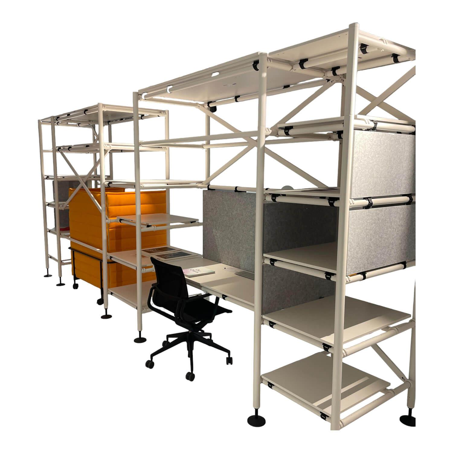 Vitra Comma Shelf und Beam Melamin Kieselgrau 0