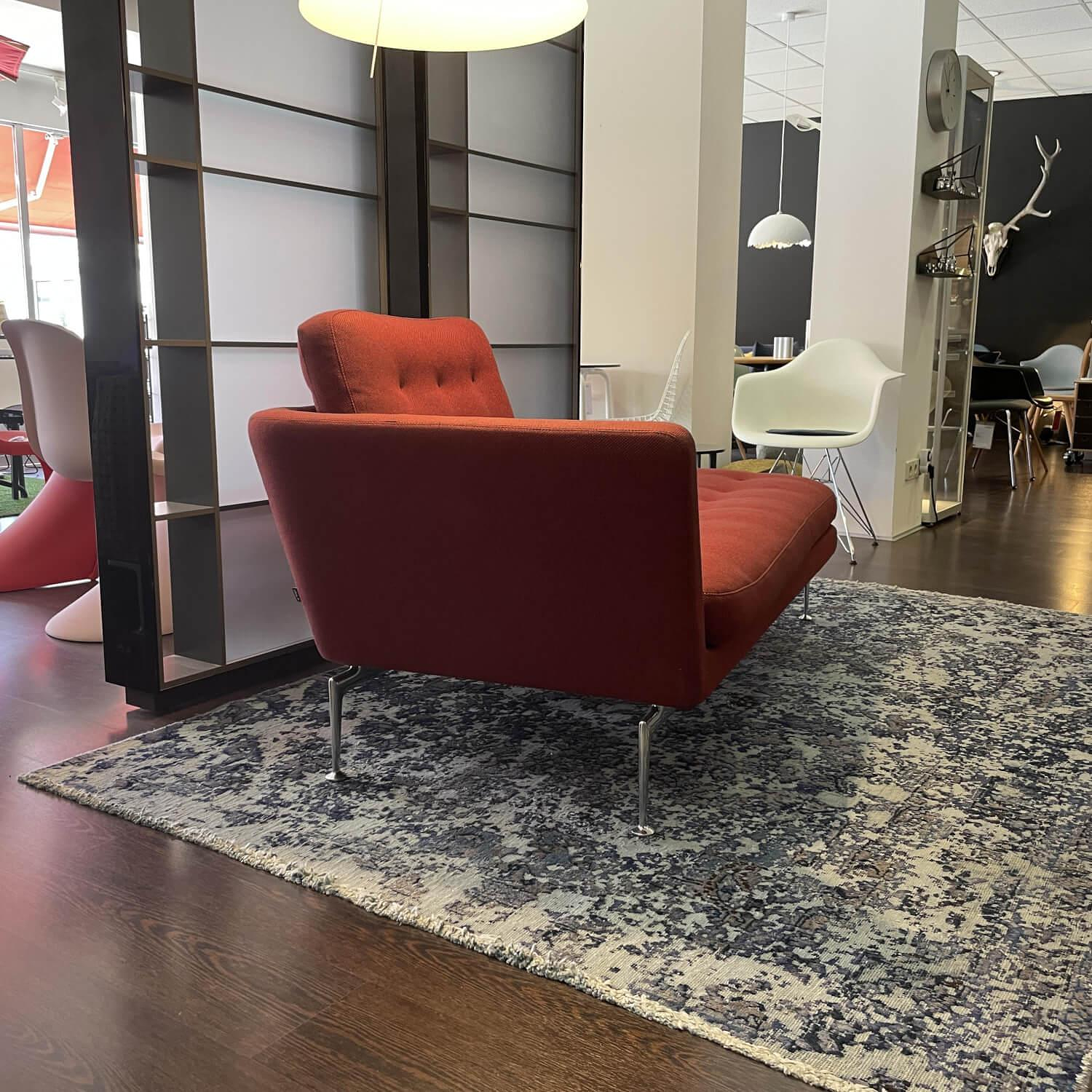 Vitra Chaise Lounge Suita Stoff Laser Rot Moorbraun 4