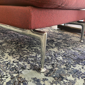 Vitra Chaise Lounge Suita Stoff Laser Rot Moorbraun 13