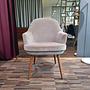Walter Knoll Armchair 375 Fabric Harald Grey Silver Oak 3