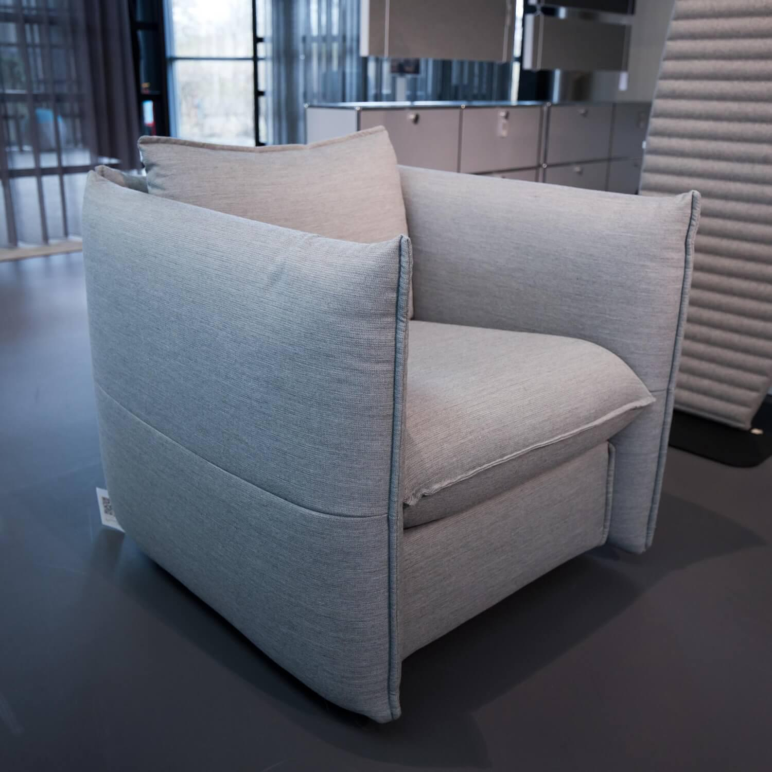 Vitra Mariposa Club Sessel Stoff Tress Kiesel Melange 5