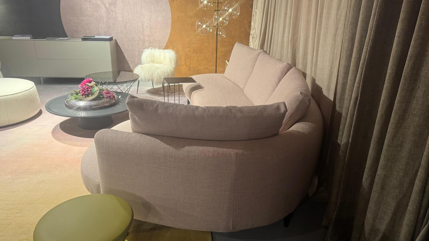 Walter Knoll Maaru Ecksofa Champagne Stoff Schwarz 1