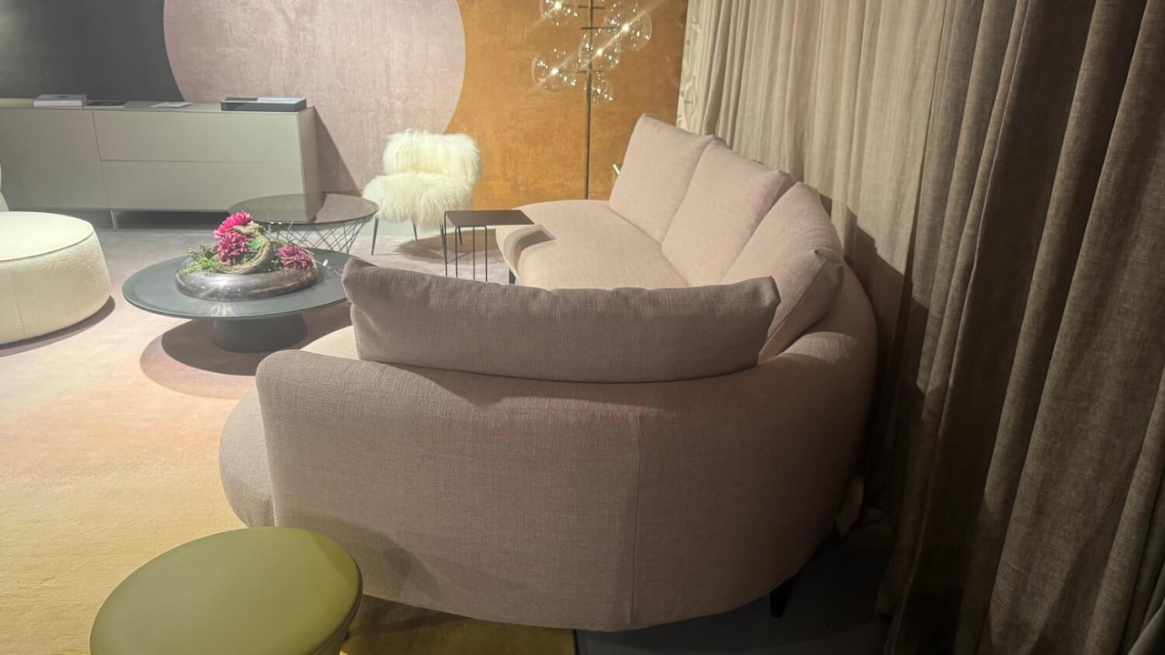 Walter Knoll Maaru Ecksofa Champagne Stoff Schwarz 7