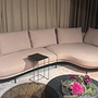Walter Knoll Maaru Ecksofa Champagne Stoff Schwarz 11