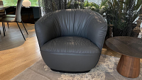 Walter Knoll Sessel Ishino Leder Congress 1441 Basalt Grau 10
