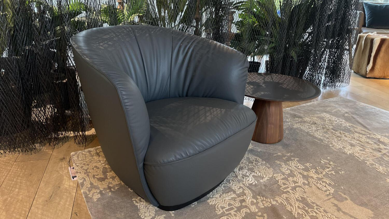 Walter Knoll Sessel Ishino Leder Congress 1441 Basalt Grau 8