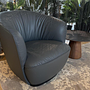 Walter Knoll Sessel Ishino Leder Congress 1441 Basalt Grau 1