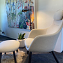 Vitra Hal Lounge Sessel mit Ottoman Beige Melange 12