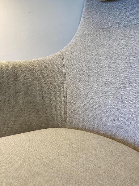 Vitra Hal Lounge Sessel mit Ottoman Beige Melange 9