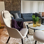 Vitra Hal Lounge Sessel mit Ottoman Beige Melange 7