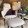 Vitra Hal Lounge Sessel mit Ottoman Beige Melange 5