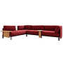 Vitra Anagram Ecksofa Stoff Rot Gestell Bordeaux 3