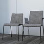Walter Knoll Liz Stuhl Set Stoff Grau Gestell Stahl 10