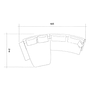 Walter Knoll Ecksofa Tama Stoff Beige Armlehne Leder 7