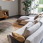 Walter Knoll Ecksofa Tama Stoff Beige Armlehne Leder 2