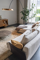 Walter Knoll Ecksofa Tama Stoff Beige Armlehne Leder 12