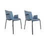 Walter Knoll Liz 1302 Leder Congress Sessel Grau Schwarz 0