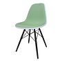 Eames Sidechair DSW Fully Upholstered Meadow Green Ivory 0