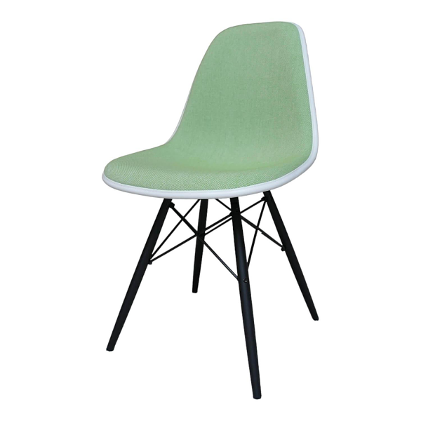 Eames Sidechair DSW Fully Upholstered Meadow Green Ivory 7