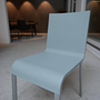 Vitra Stuhl 03 Hellgrau Kunststoff Silber 3