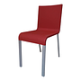 Vitra Stuhl 03 Rot Kunststoff Silber 0