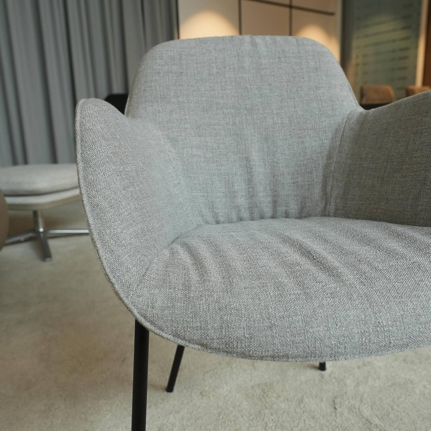 Walter Knoll Sheru Armlehnstuhl Platin Grau Stoff 5