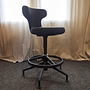 Vitra Pivot Barhocker Stoff Schwarz Aluminium poliert 11
