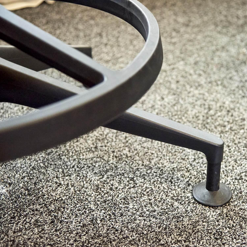Vitra Pivot Barhocker Stoff Schwarz Aluminium poliert 10