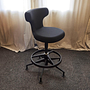 Vitra Pivot Barhocker Stoff Schwarz Aluminium poliert 8