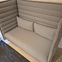 Sofa Alcove Highback Stoff Laser Dunkelblau Elfenbein Beige 5