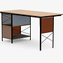 Vitra Eames Schreibtisch Birke Furnier Aluminium Schwarz 1