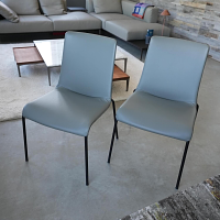 Walter Knoll Liz 1302 Lederstuhl Grau Bise Schwarz 10