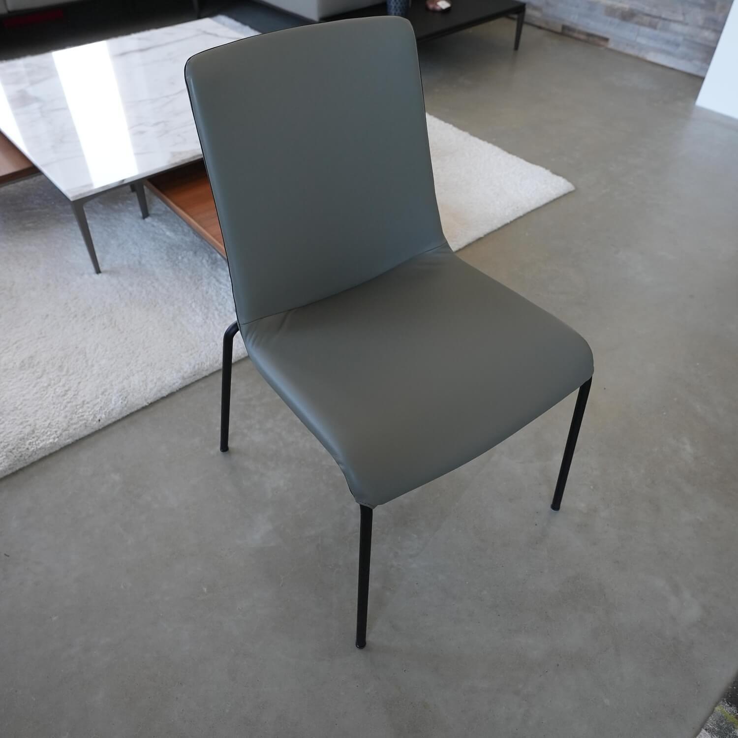 Walter Knoll Liz 1302 Lederstuhl Grau Bise Schwarz 5