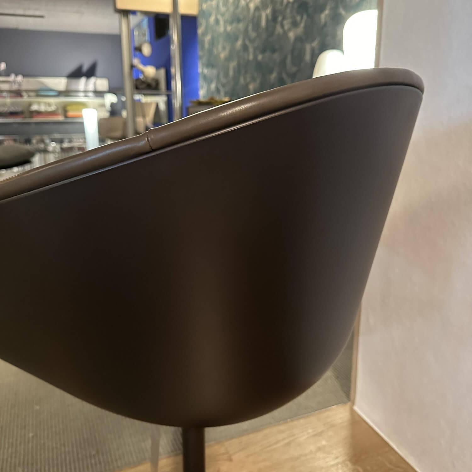 Walter Knoll Schalensessel Kyo 1342 Leder Khaki Braun Bronze 1