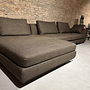 Tama Living Ecksofa Stoff B&B Spora Braun Kufen Eiche 4