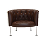 Armchair Haussmann 310 Leather Elen Mocha Brown 5