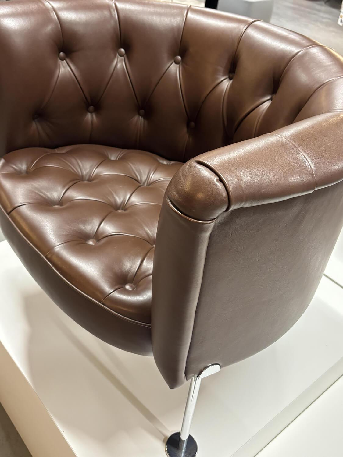 Sessel Haussmann 310 Leder Elen Mocca Braun 1