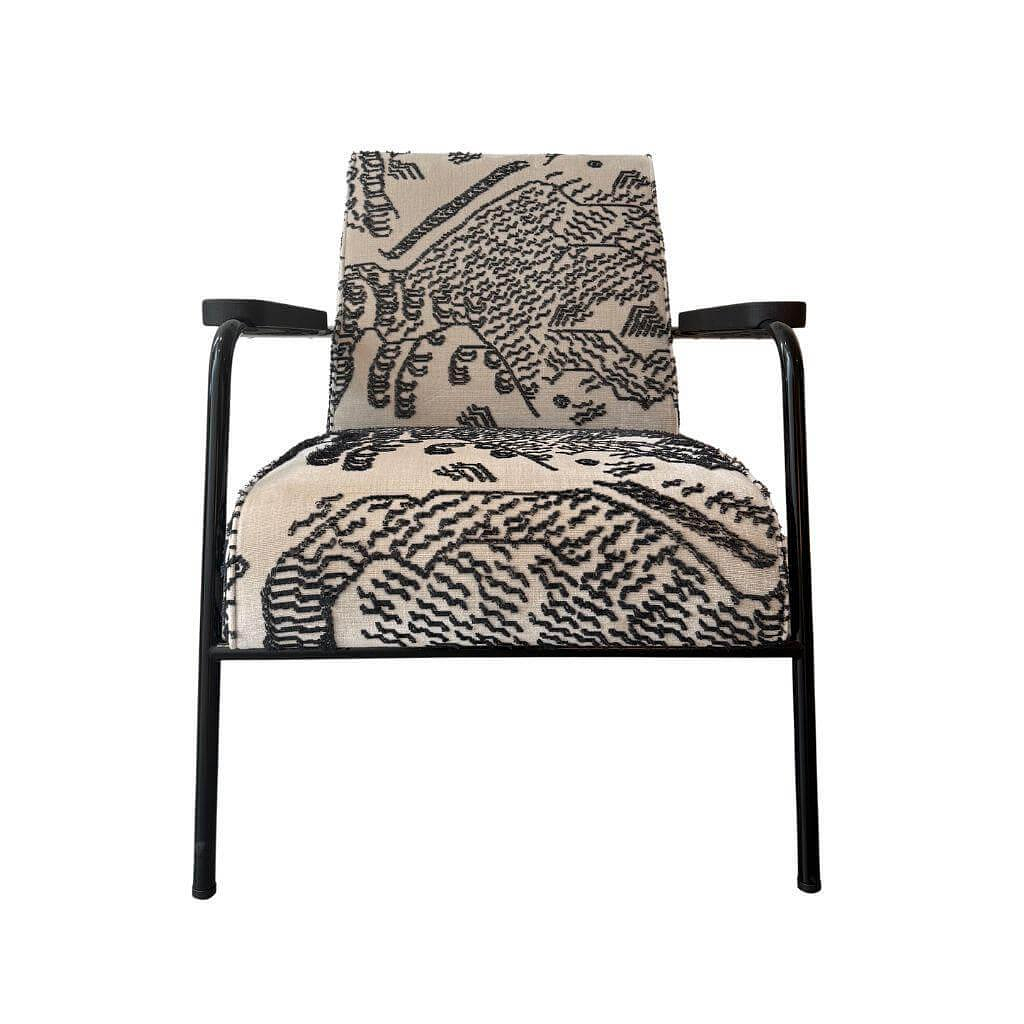 Vitra Fauteuil Salon Stoff Tiger Schwarz Weiß 0