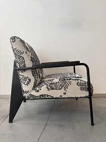 Vitra Fauteuil Salon Stoff Tiger Schwarz Weiß 8