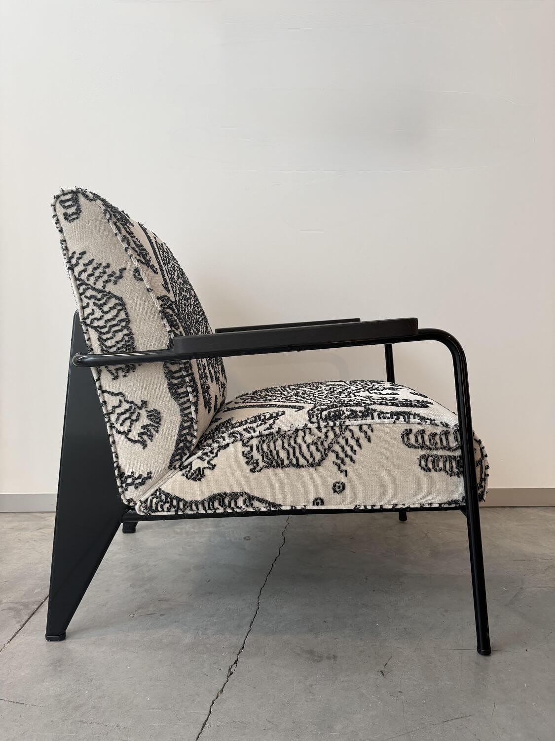 Vitra Fauteuil Salon Stoff Tiger Schwarz Weiß 3