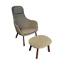 Vitra Hal Stoff Credo Grau Hocker Eiche 5
