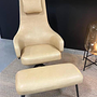 Vitra Repos Sessel Naturleder Caramel mit Hocker 1