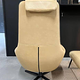 Vitra Repos Armchair Natural Leather Caramel with Ottoman 2