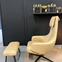 Vitra Repos Armchair Natural Leather Caramel with Ottoman 11