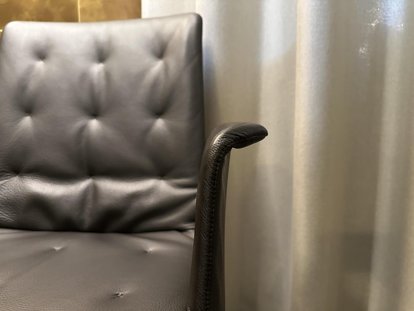 Walter Knoll Liz Wood 1323 Stuhl Leder Dunkelbronze 11