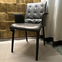 Walter Knoll Liz Wood 1323 Stuhl Leder Dunkelbronze 1