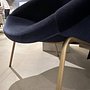 Walter Knoll Sessel 369 Stoff Harald Blau Gestell Messing 7