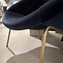 Walter Knoll Sessel 369 Stoff Harald Blau Gestell Messing 2
