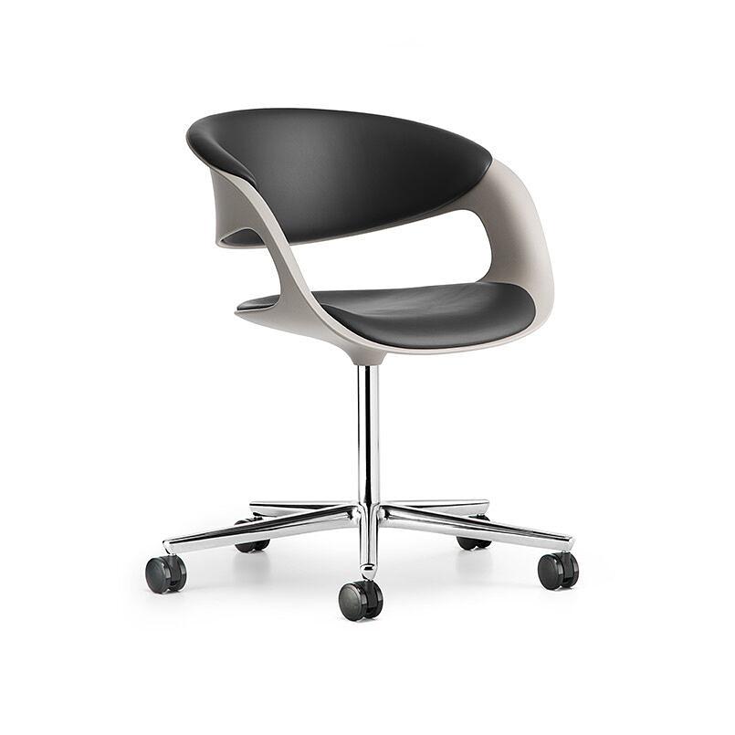 Walter Knoll Lox Leather Congress Chair Black Aluminum 0